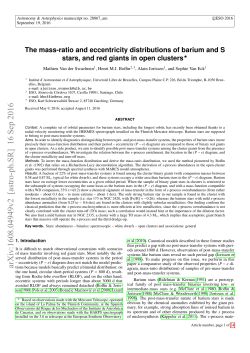 The mass-ratio and eccentricity distributions of barium and S stars