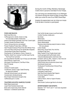 give back to our troops - Members Advantage Credit Union