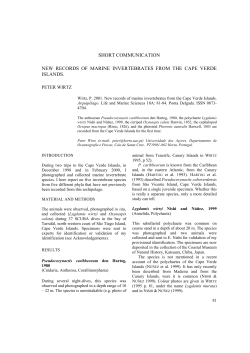 short communication new records of marine invertebrates from the