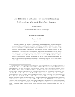 The Efficiency of Dynamic, Post-Auction Bargaining: Evidence from