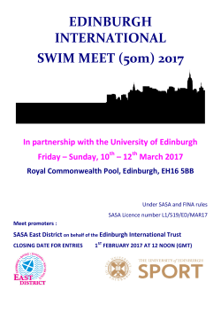 meet information - Edinburgh International Swim Meet 2017