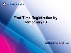 First Time Registration by Temporary ID