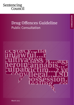 Drug Offences Guideline, Public Consultation