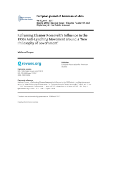 European journal of American studies, Vol 12, no 1 | 2017