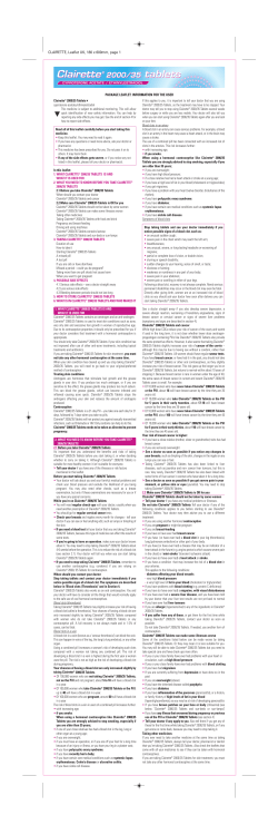 CLAIRETTE, Leaflet UK, 180 x 600mm, page 1