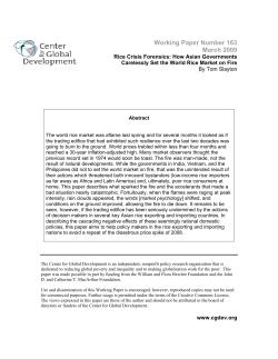 perfect storm - Center For Global Development