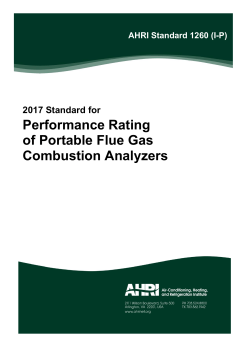 Performance Rating of Portable Flue Gas Combustion