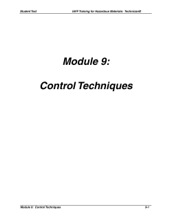 Module 9: Control Techniques