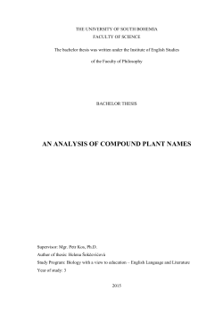 an analysis of compound plant names