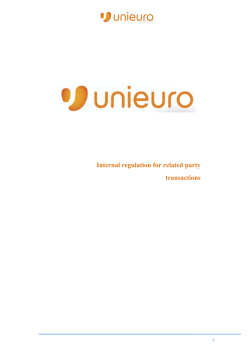 Internal regulation for related party transactions