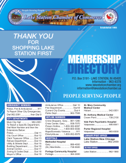 MEMBERSHIP - The Lake Station Chamber Of Commerce
