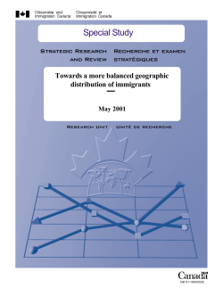 Towards a more balanced geographic distribution of immigrants
