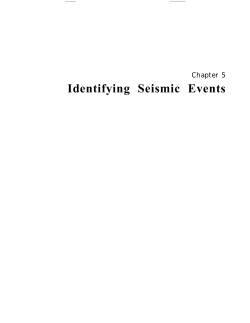 Identifying Seismic Events