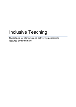 Inclusive Teaching - Newcastle University