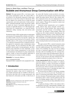 Scalable and Anonymous Group Communication with MTor