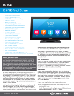 Crestron TS-1542 Datasheet