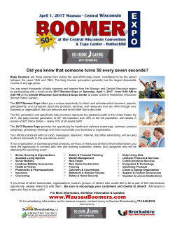 Promo Flyer - 2017 Wausau Boomer Expo