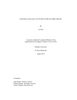 ENGLISH LANGUAGE ATTITUDES IN PRE