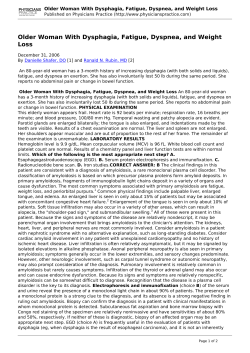 Older Woman With Dysphagia, Fatigue, Dyspnea, and Weight Loss