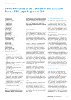 Behind the Scenes of the Discovery of Two Extrasolar Planets: ESO