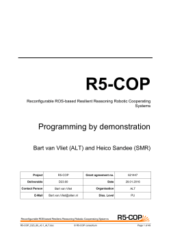 D23.60 - Programming by demonstration - R5-COP
