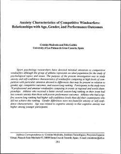 Anxiety Characteristics of Competitive Windsurfers: Relationships