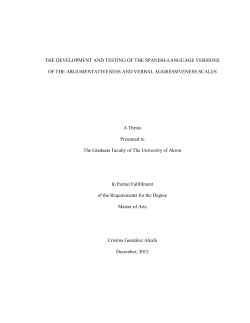 THE DEVELOPMENT AND TESTING OF THE SPANISH