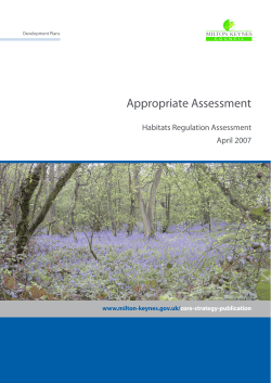 Appropriate Assessment - Milton Keynes Council