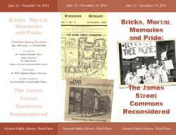 Bricks, Mortar, Memories and Pride: The James Street Commons