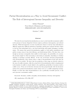 Partial Decentralization as a Way to Avoid Secessionist Conflict: The