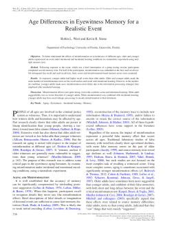 Age Differences in Eyewitness Memory for a