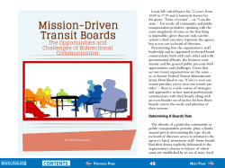 Mission-Driven Transit Boards - The Community Transportation