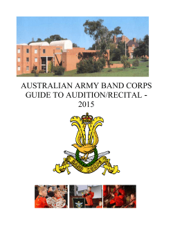 Introduction to your Audition