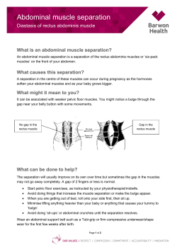 Abdominal muscle separation