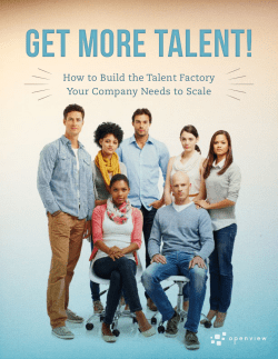 How to Build the Talent Factory Your Company Needs to Scale