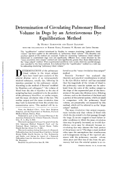 Determination of Circulating Pulmonary Blood Volume in Dogs by
