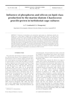 Influence of phosphorus and silicon on lipid class