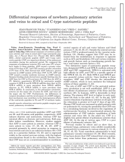 Differential responses of newborn pulmonary arteries and veins to