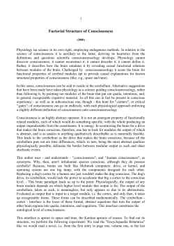 Factorial Structure of Consciousness