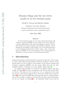 Domino tilings and the six-vertex model at its free fermion point
