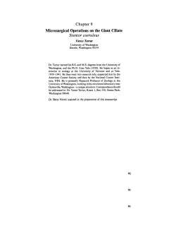 Chapter 9 Microsurgical Operations on the Giant Ciliate Stentor