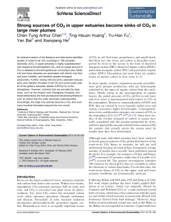 Strong sources of CO2 in upper estuaries become sinks of CO2 in