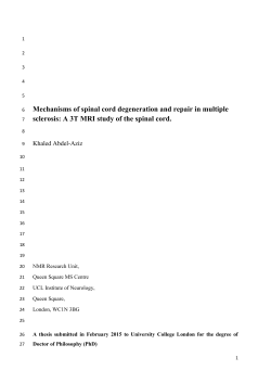 Mechanisms of spinal cord degeneration and repair in multiple