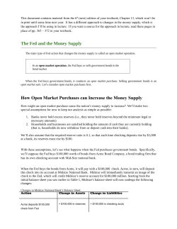 How Open Market Purchases can Increase the Money Supply