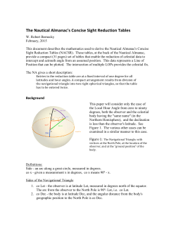 The Nautical Almanac SR