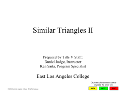 Similar Triangles II - East Los Angeles College
