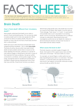 Brain Death - The Sydney Children`s Hospitals Network