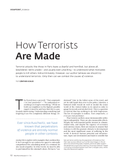 How Terrorists Are Made - Max-Planck
