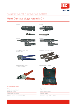Multi-Contact plug system MC 4