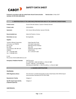 safety data sheet - Cabot Corporation